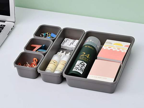 Set organizador 8pc bandejas baratijas cajoneras de plástico