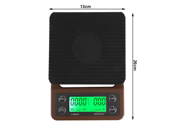 Elektronische koffeetrennwiegen elektronisches genaues tara 5kg 0,1g