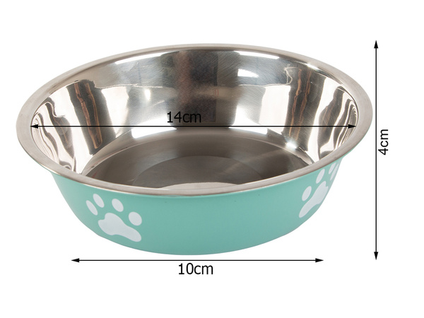Perro gato comida agua metal anti-slip pot large 250ml