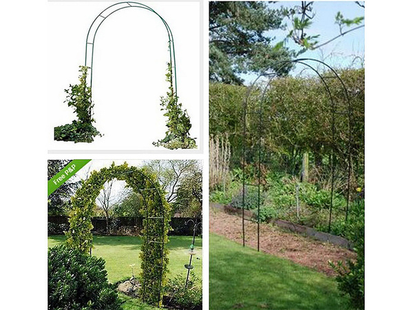 Garden pergola flower support for climbing plants arch for roses ivy metal