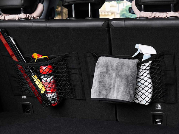 Síť do kufru auta robustní se suchým zipem na sedadlo auta robustní kapsa 50x25cm