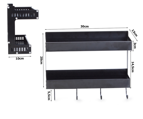 Kitchen wall-hung shelf double hanger