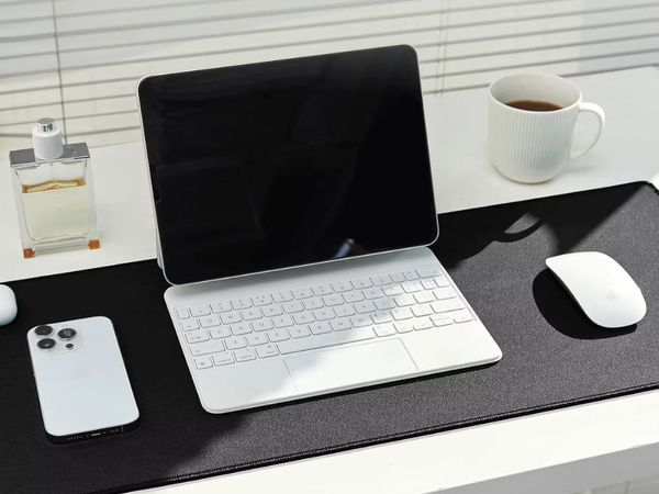 Gaming mouse and keyboard pad xl 80x30 cm anti-slip black