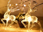 Christmas lights reindeer garland 10 led with glitter for christmas tree
