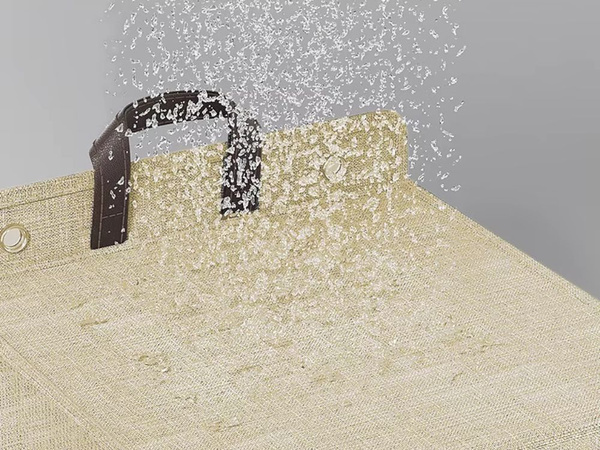 Wieszany kosz na pranie składany do łazienki pralni na ścianę drzwi beżowy