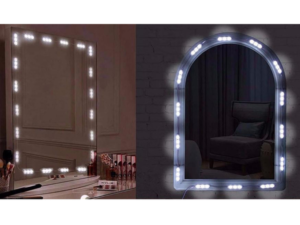 Led frisiertisch spiegel leuchten make-up set 10 stück usb 3 farben von licht