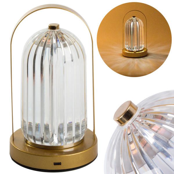 Nočná lampa stolová krištáľová led svietidlo dotykové