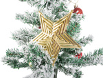 Étoile de noël ornement de sapin de noël pointe de noël incassable or