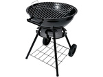 Charcoal garden briquette grill wheels round lid lockable portable