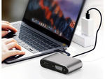 Adapteris usb-c uz hdmi 4k vga hub usb 3.0 usb-c barošanas adapteris