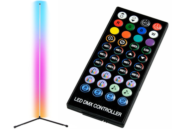 Podlahová rohová rgb led lampa na nočný stolík pre aplikáciu v spálni 1,5