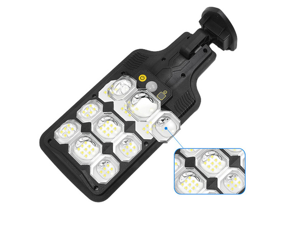 Āra saules led ielu lampa ar kustības un krēslas sensoru + tālvadības pults