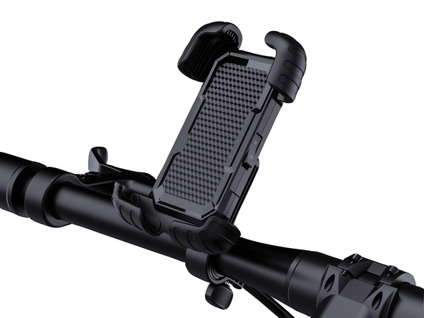 Anti-shock bicycle handlebar phone holder