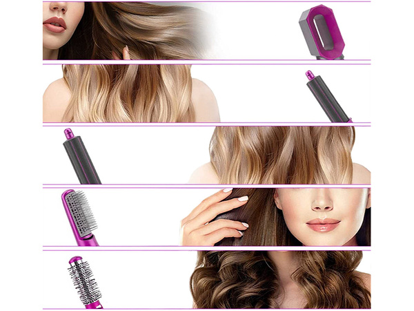 Hair dryer hair straightener curling iron 5-in-1 kit