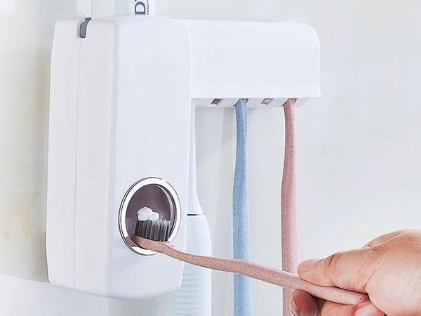 Distributeur de dentifrice support pour brosse à dents