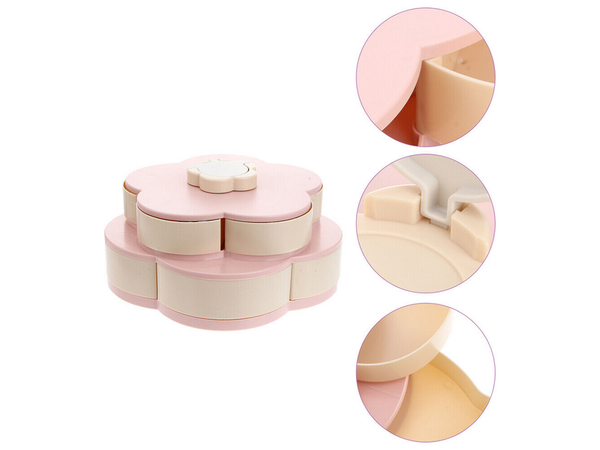 Organizador giratorio 2 en 1 para joyas de caramelo con soporte para teléfono