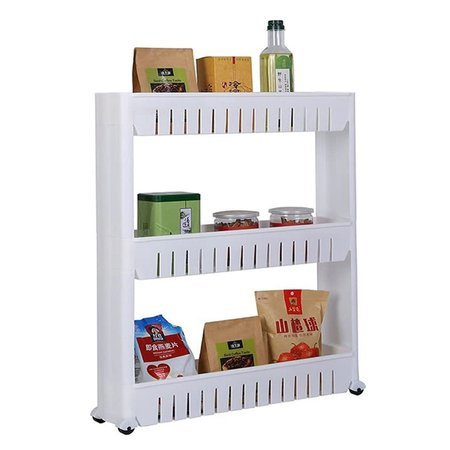 Bathroom shelf kitchen cabinet on wheels bookcase