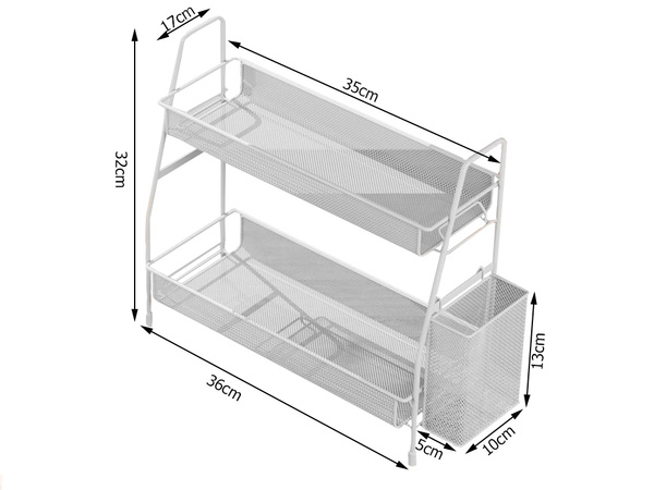 Estante de cocina altillo organizador de cocina de dos pisos con cesta
