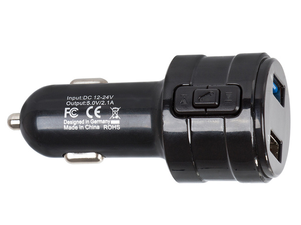 Fm transmitter mp3 bluetooth uzlādzējs 2x usb audio automobila uzlādzējs