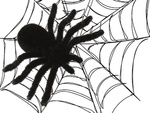 Halloween pavúk 4 ks veľké dekorácie strašidelné