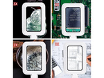 Jeweller's desk magnifier large 3x 18 led foldable