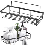 Podstrešje kopalnica tuš polica visi 4x kavelj