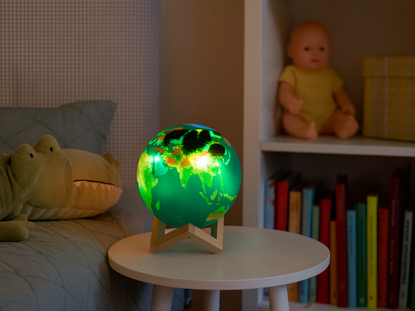 3d rgb globe night light with remote control, 20 touch modes for children