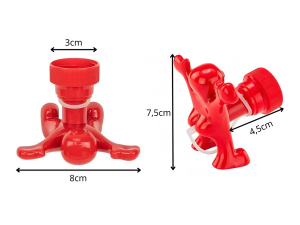 Drôle de bouchon humain pour une bouteille de sauces avec un bouchon sir perky