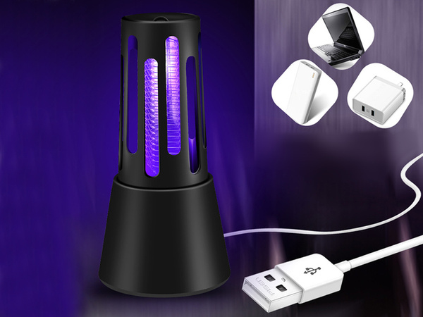 Lampe insecticide pour moustiques insectes mouches uv efficace 5w quiet brush