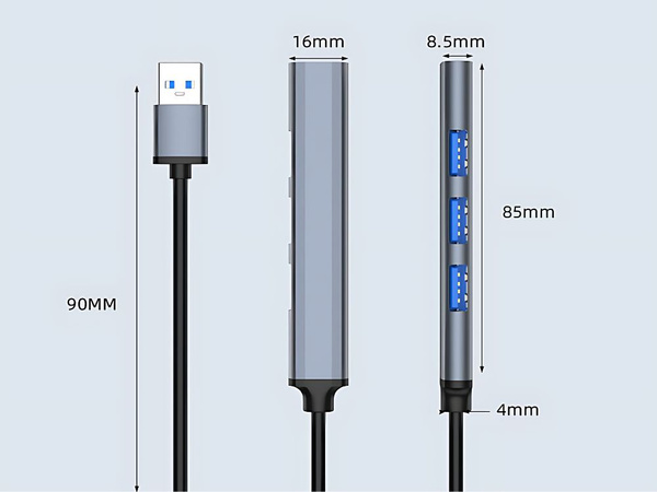 Usb 3.0 5gb/s sadalītājs hub adapter station 4x usb 3.0 porti