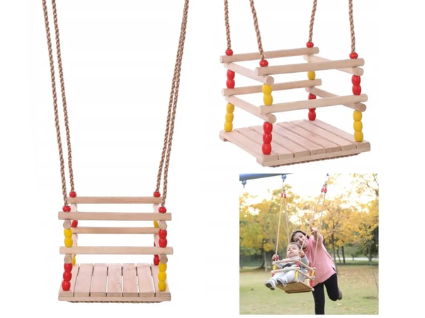 Columpio de jardín infantil sillón mecedora barandilla de madera para jardín casa