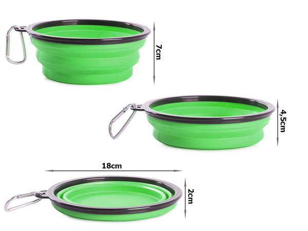 Silikona salokāmais trauks sunim, kaķim, kaķim, kaķim, ceļojumam, ceļojumam, viegls 800ml