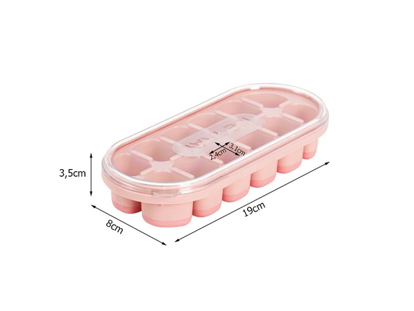 Ice cuber 12 cube ice cube tray with lid silicone bottom ice cube trays