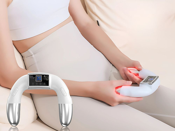 Hand massager ems electrostimulator pulse therapy tension pains stress
