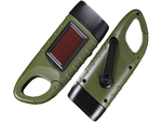 DYNAMO SOLAR 3 LED KINETIC HAND-CRANK FLASHLIGHT WITH CLIP