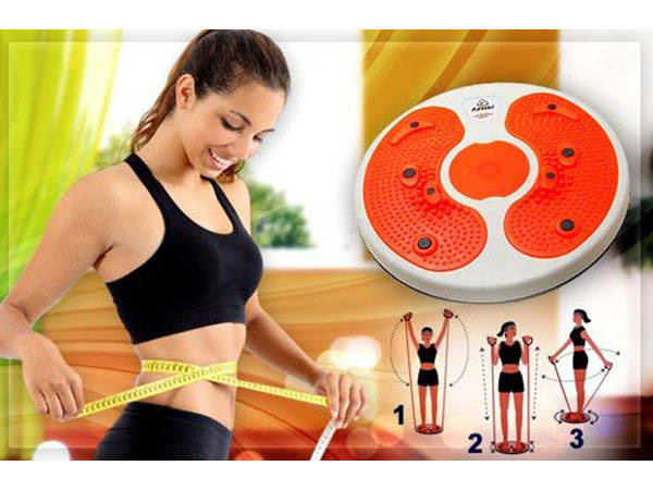 Swivel twister for exercise with cables foot massager