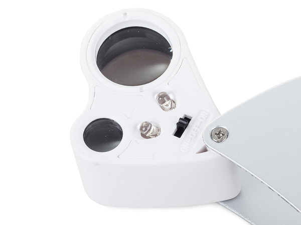 Lupă de bijutier pliabilă 2 led 30x 60x