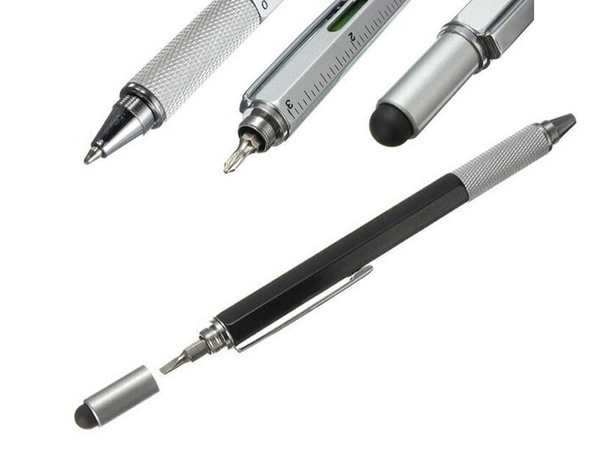 Večnamensko pero izvijač multitool 6v1 duh ravni klip