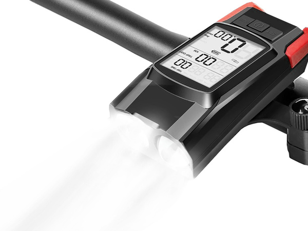 Vorne hinten led fahrrad lampe kabellos zähler laut hupe 3in1