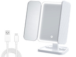 Miroir cosmétique illuminé miroir de maquillage pliant à led premium
