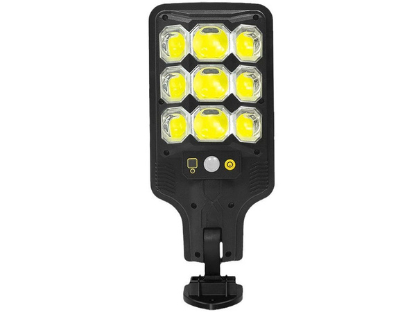 Lampadaire solaire extérieur cob avec détecteur de mouvement et de crépuscule + télécommande