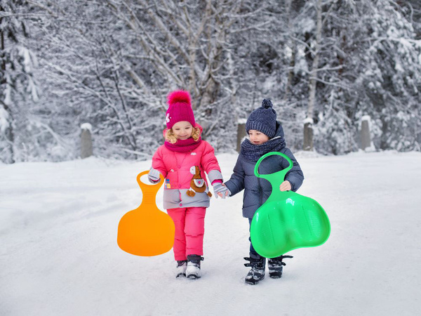 Plastmasas ragavas ābolu sniega slaids sniega slaids liels