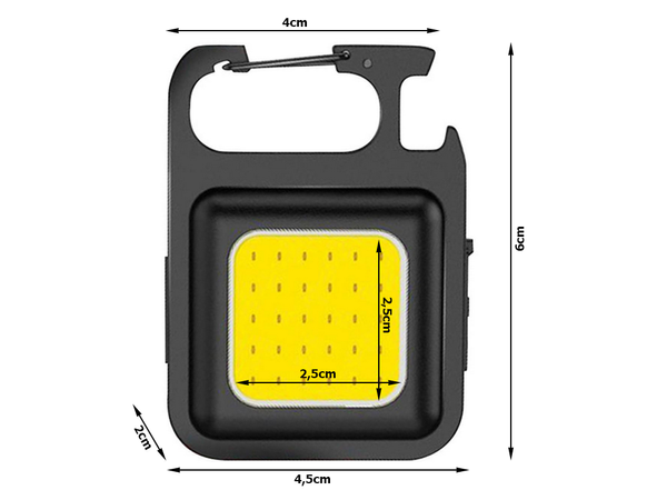 Vedl závěsné světlo cob magnet usb baterka otvírák