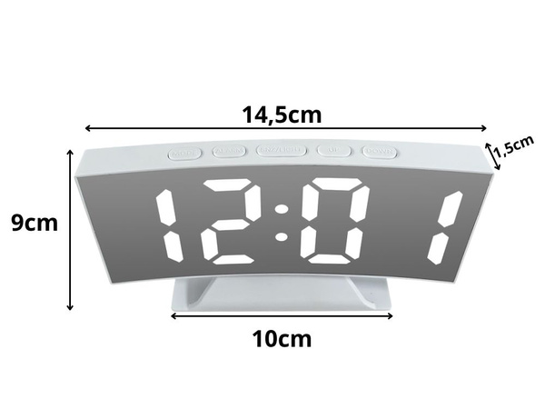 Elektronikus digitális led óra ébresztőóra hőmérő álló tükrök usb memória