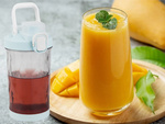 Portable USB wireless smoothie blender, ice crusher, blue