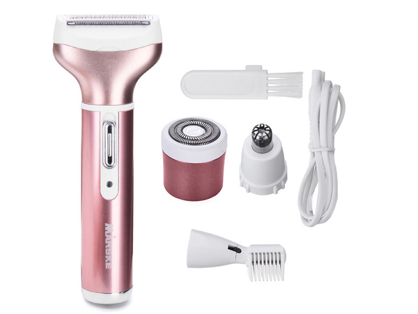 Depilator rasoir corps femmes jambes tondeuse 4in1 embouts interchangeables usb