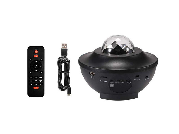 Projektor gwiazd lampka nocna led rgb + pilot