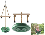 Children's round disc garden swing rope strong