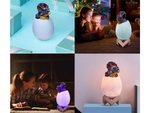 Dinosaurie nočné svetlo triceratops vajce rgb led svietiace vajce pre deti