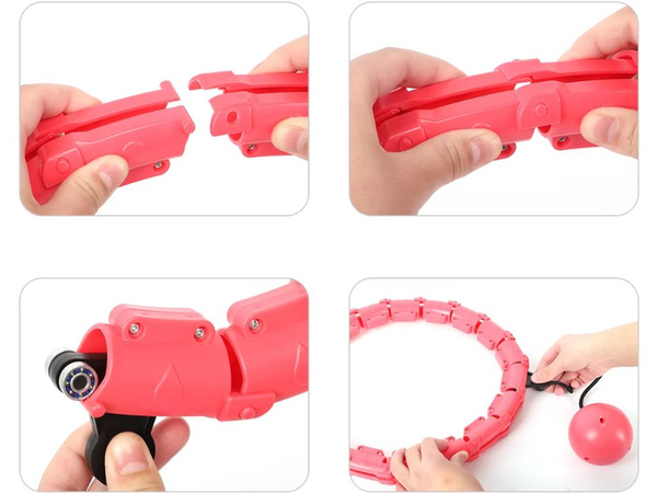 Vážený hula hoop pre cvičenia na chudnutie nastaviteľný masážny obruč